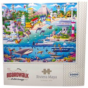 Riviera Maya Mexico Jigsaw Puzzle 1000 Pieces 19" x 26" Boardwalk Co Made in USA